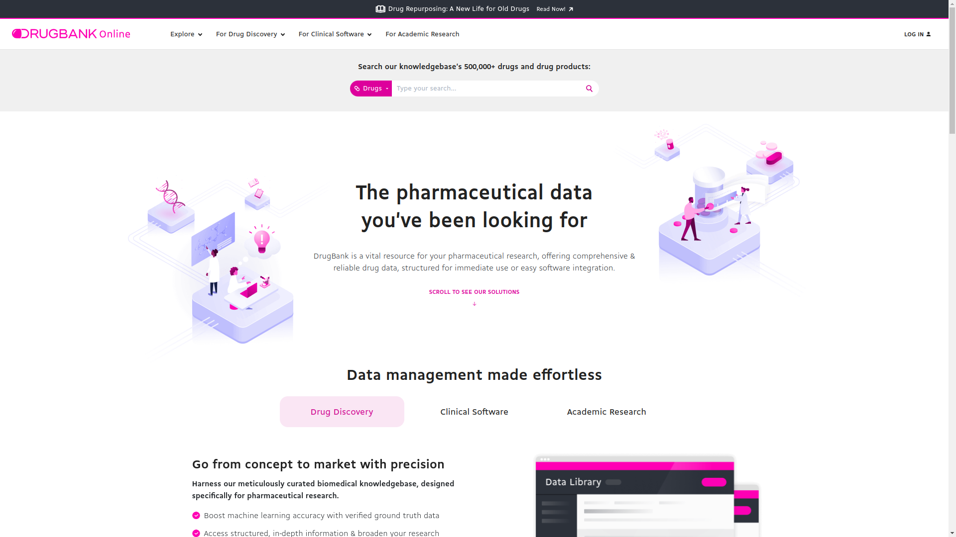 drugbank homepage